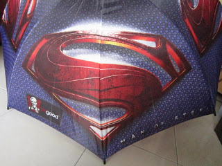 DC comics Superman Man of Steel movie reboot Umbrellas KFC Kentucky Fried Chicken Malaysia Asia exclusive limited edition