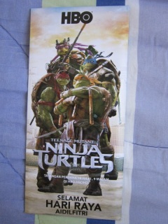 Astro HBO movies Teenage Mutant Ninja Turtles TMNT Hari Raya Eid duit Raya packets gift money Michelangelo Mike Mikey Leonardo Leo Raphael Raph Donatello Don Donnie