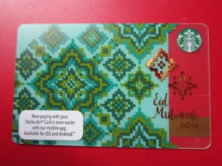 Starbucks Coffee Malaysia card Selamat Hari Raya Eid Mubarak عيد مبارك Muslim New Year Fasting Ramadan Asia